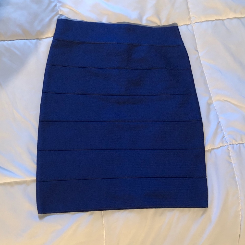 Royal blue bandage skirt